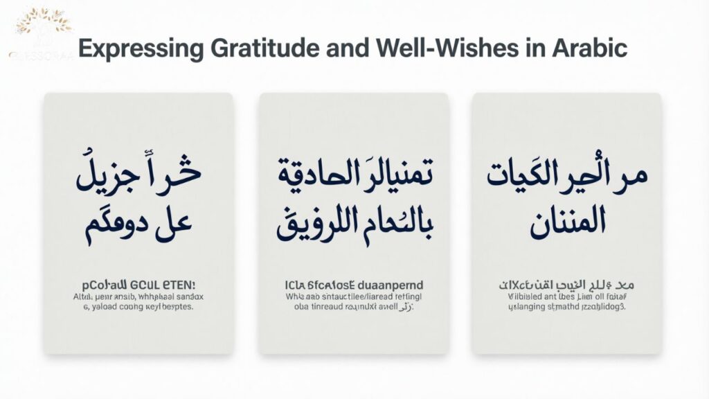 Expressing Gratitude and Well-Wishes in Arabic