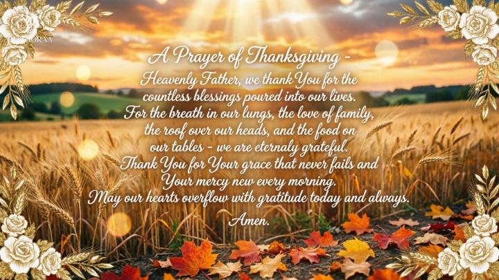 A Prayer of Thanksgiving