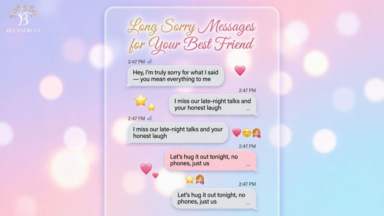 Long Sorry Messages for Your Best Friend